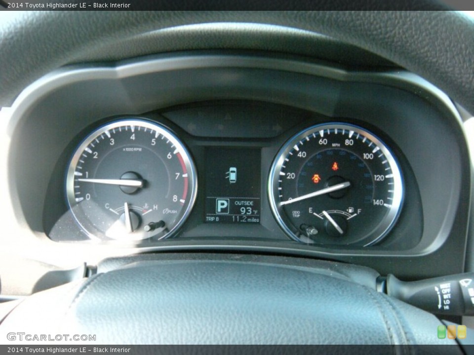 Black Interior Gauges for the 2014 Toyota Highlander LE #96104122