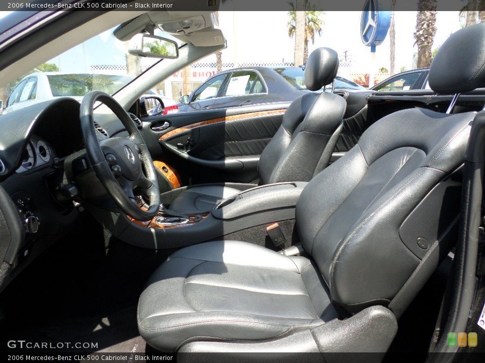 Black Interior Front Seat for the 2006 Mercedes-Benz CLK 500 Cabriolet #96112596