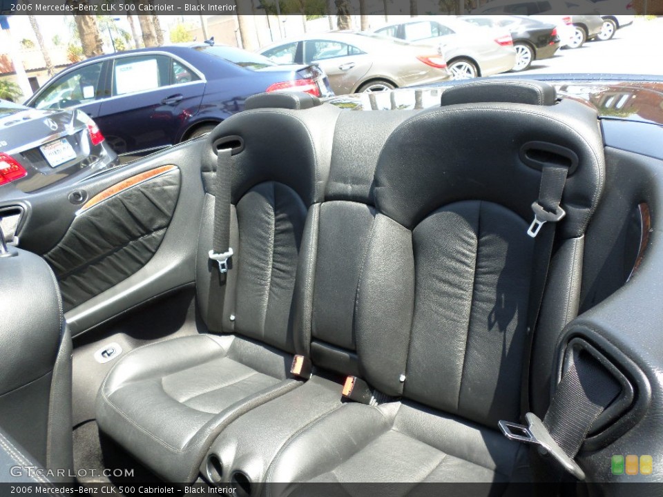 Black Interior Rear Seat for the 2006 Mercedes-Benz CLK 500 Cabriolet #96112618