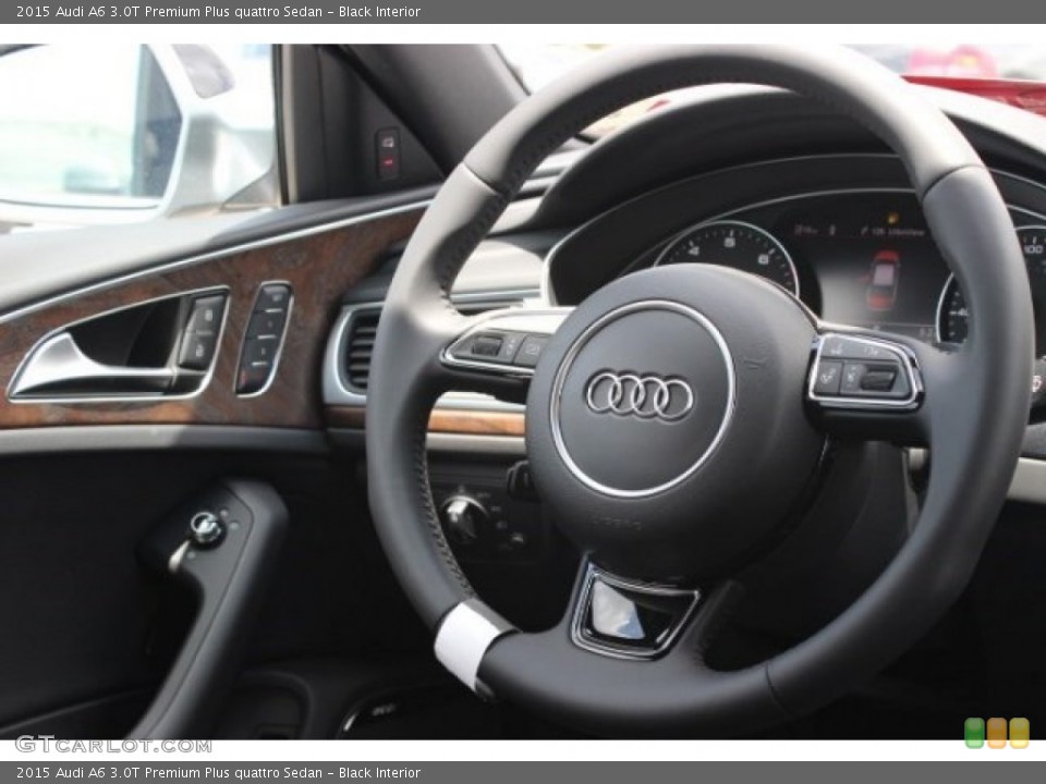 Black Interior Steering Wheel for the 2015 Audi A6 3.0T Premium Plus quattro Sedan #96121138