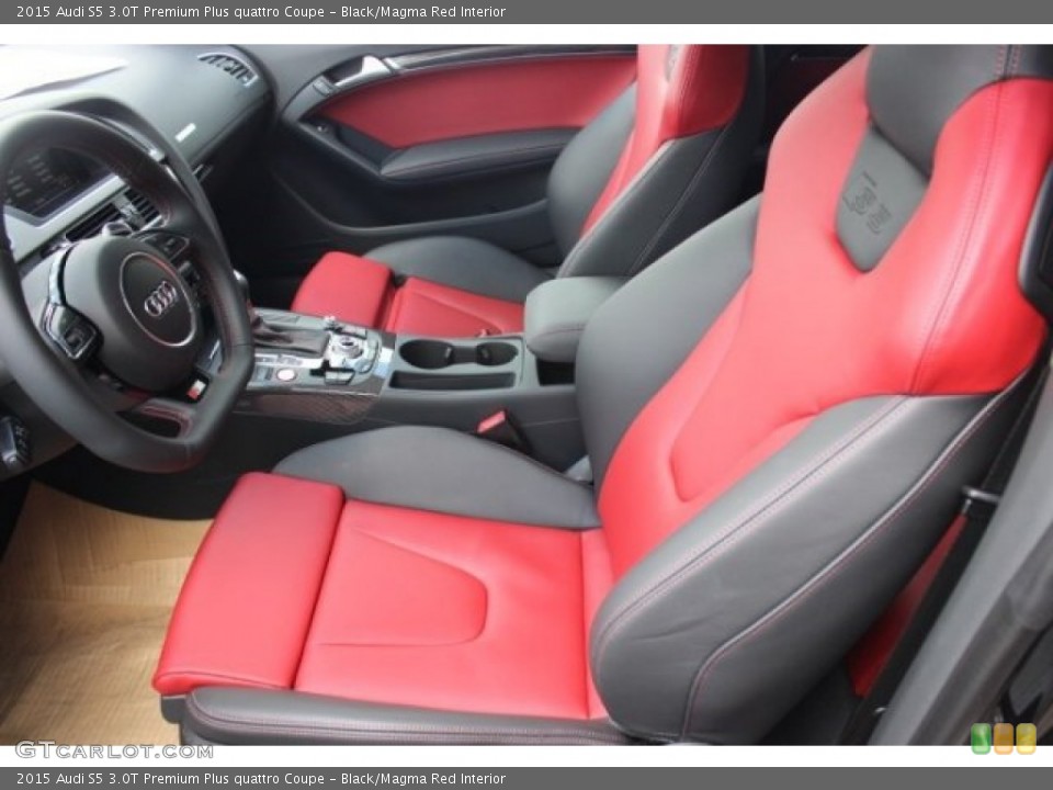 Black/Magma Red Interior Front Seat for the 2015 Audi S5 3.0T Premium Plus quattro Coupe #96122644