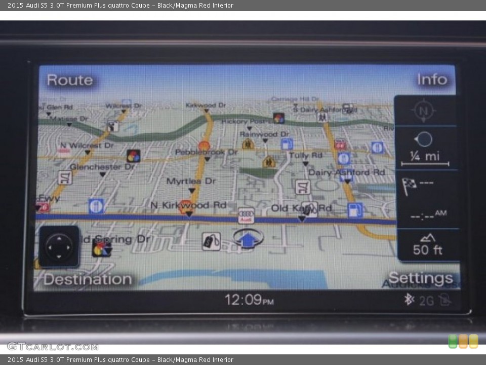 Black/Magma Red Interior Navigation for the 2015 Audi S5 3.0T Premium Plus quattro Coupe #96122700