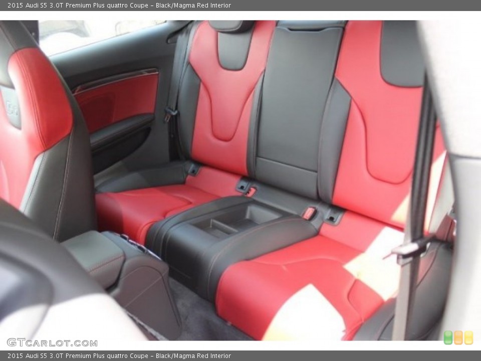 Black/Magma Red Interior Rear Seat for the 2015 Audi S5 3.0T Premium Plus quattro Coupe #96122767