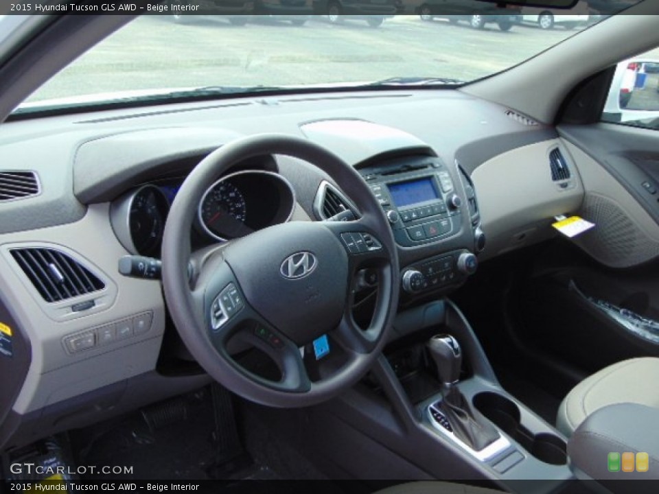 Beige Interior Dashboard for the 2015 Hyundai Tucson GLS AWD #96133514