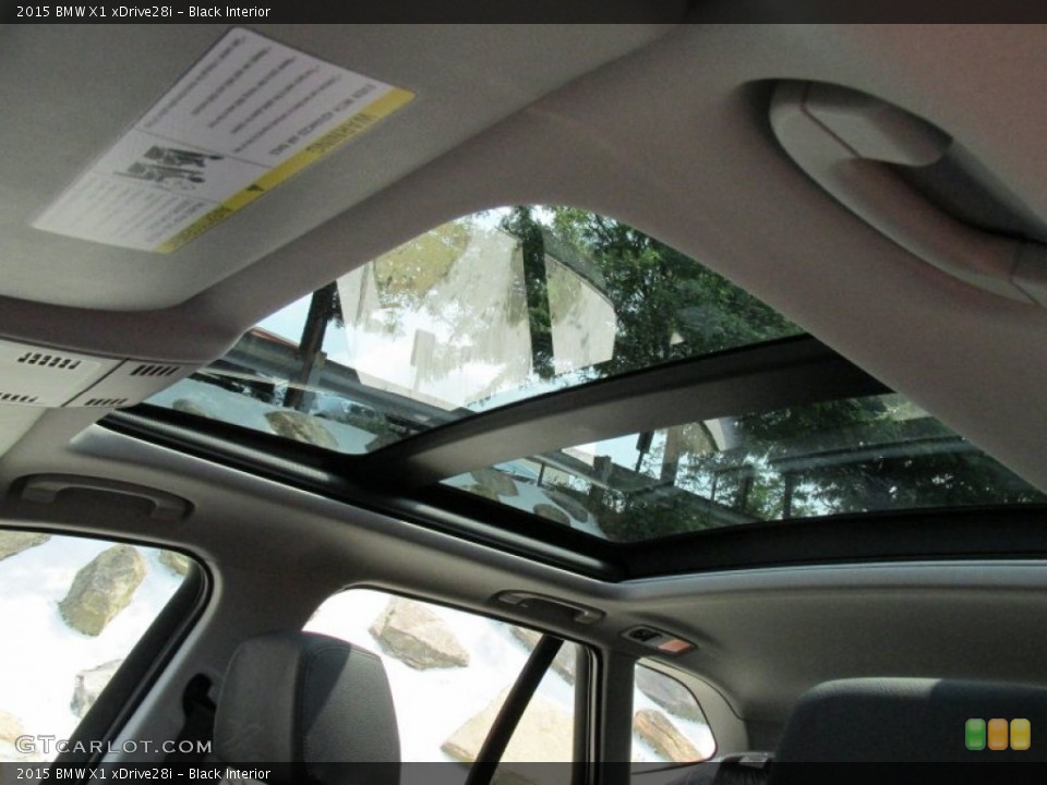 Black Interior Sunroof for the 2015 BMW X1 xDrive28i #96133809