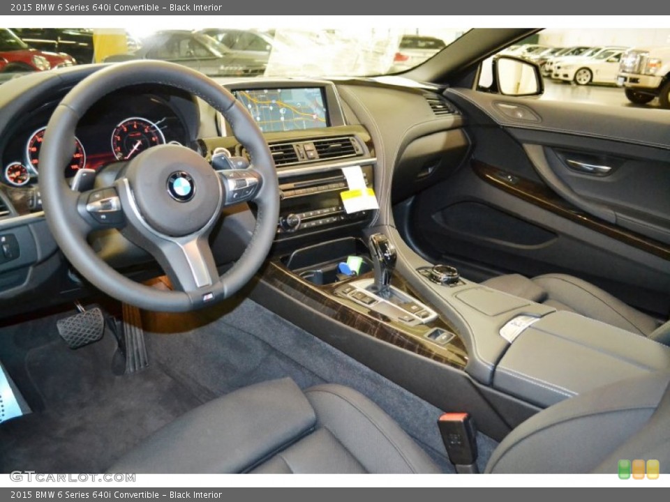 Black Interior Photo for the 2015 BMW 6 Series 640i Convertible #96138440