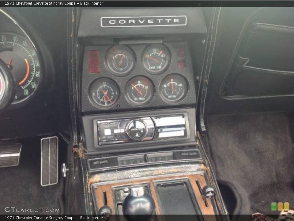 Black Interior Controls for the 1971 Chevrolet Corvette Stingray Coupe #96160988