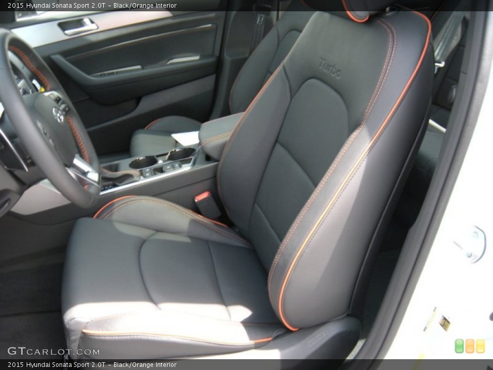Black/Orange Interior Front Seat for the 2015 Hyundai Sonata Sport 2.0T #96166883