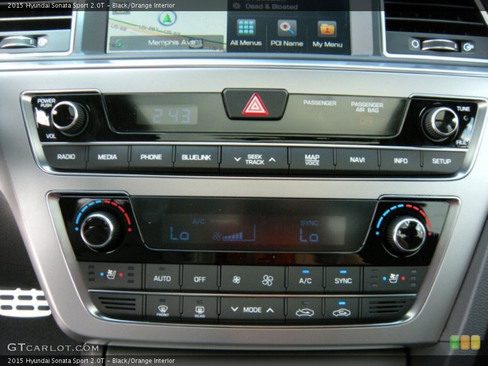 Black/Orange Interior Controls for the 2015 Hyundai Sonata Sport 2.0T #96167024