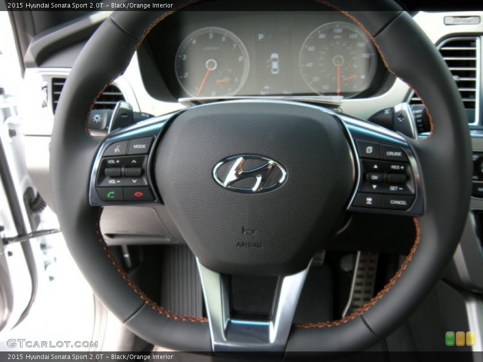 Black/Orange Interior Steering Wheel for the 2015 Hyundai Sonata Sport 2.0T #96167114