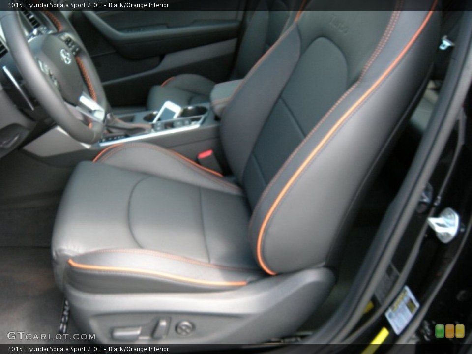 Black/Orange Interior Front Seat for the 2015 Hyundai Sonata Sport 2.0T #96168563