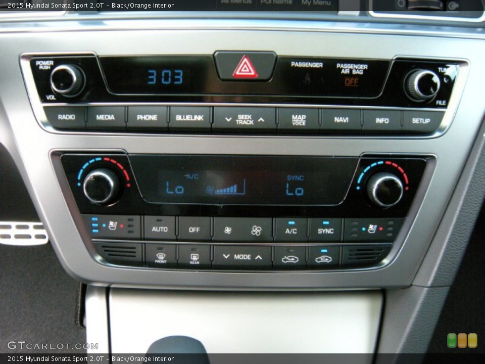 Black/Orange Interior Controls for the 2015 Hyundai Sonata Sport 2.0T #96168701