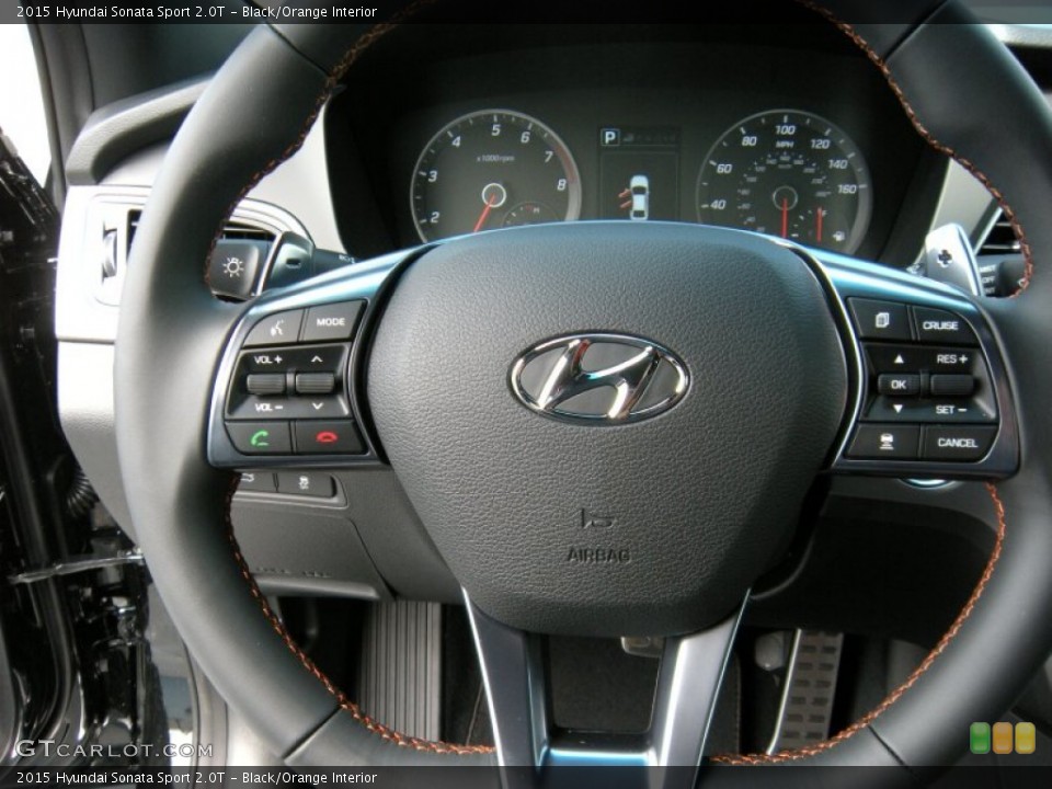 Black/Orange Interior Steering Wheel for the 2015 Hyundai Sonata Sport 2.0T #96168779