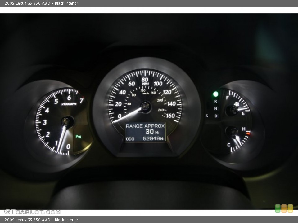 Black Interior Gauges for the 2009 Lexus GS 350 AWD #96181115