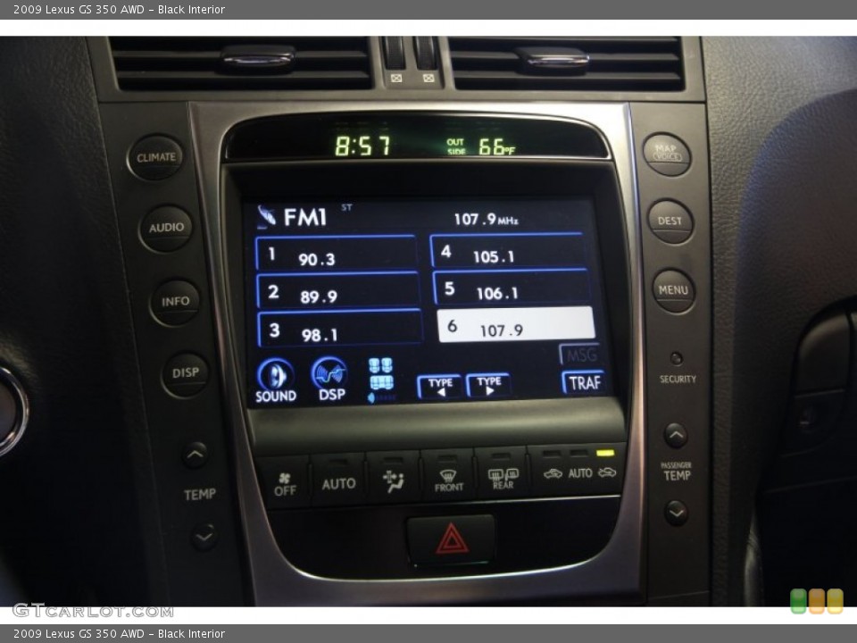 Black Interior Controls for the 2009 Lexus GS 350 AWD #96181163