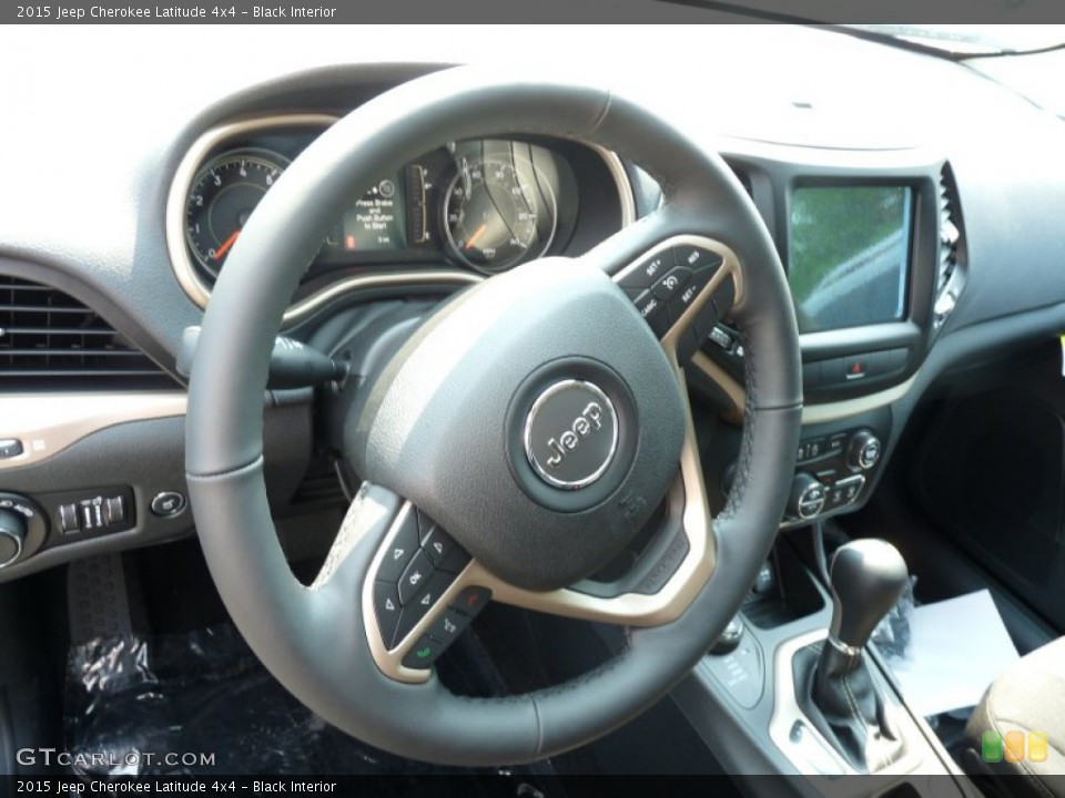 Black Interior Steering Wheel for the 2015 Jeep Cherokee Latitude 4x4 #96184661