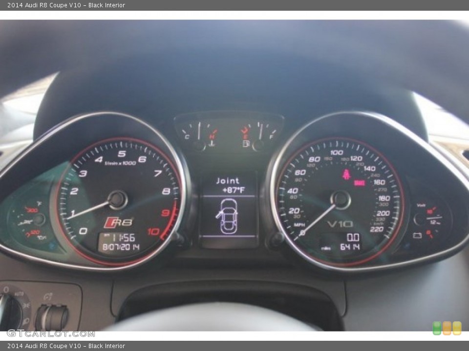Black Interior Gauges for the 2014 Audi R8 Coupe V10 #96196373