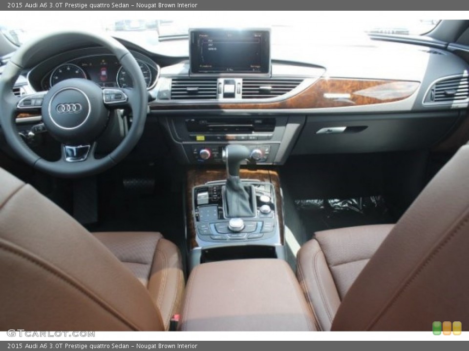 Nougat Brown Interior Dashboard for the 2015 Audi A6 3.0T Prestige quattro Sedan #96198647