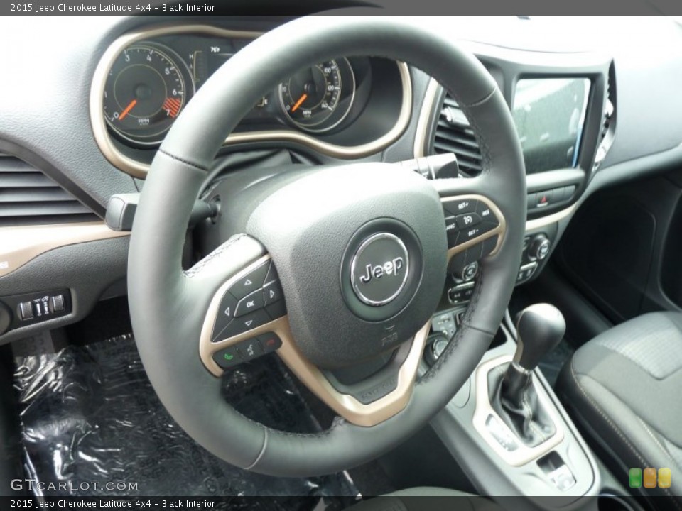 Black Interior Steering Wheel for the 2015 Jeep Cherokee Latitude 4x4 #96224145