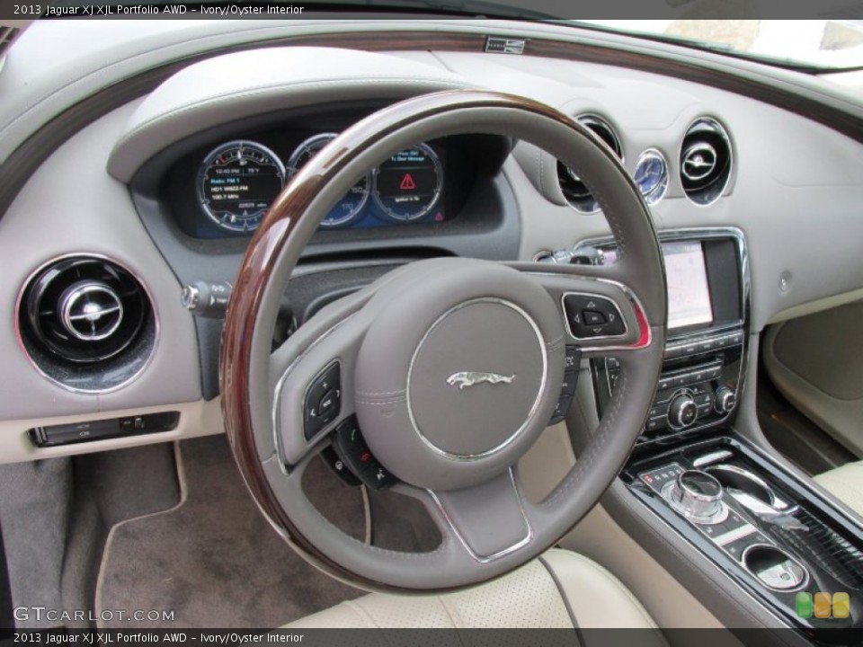 Ivory/Oyster Interior Steering Wheel for the 2013 Jaguar XJ XJL Portfolio AWD #96256512
