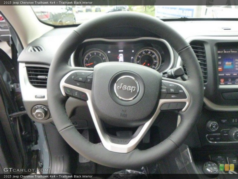 Trailhawk Black Interior Steering Wheel for the 2015 Jeep Cherokee Trailhawk 4x4 #96263358