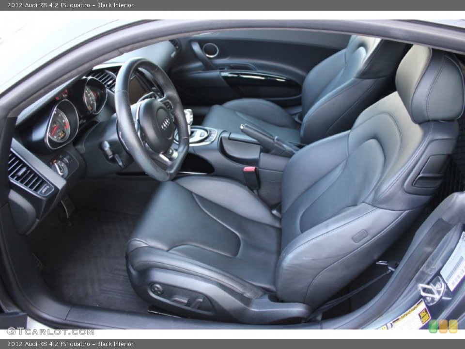 Black Interior Front Seat for the 2012 Audi R8 4.2 FSI quattro #96263697