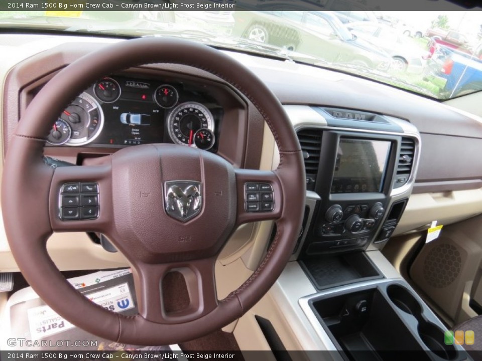 Canyon Brown/Light Frost Beige Interior Steering Wheel for the 2014 Ram 1500 Big Horn Crew Cab #96269673