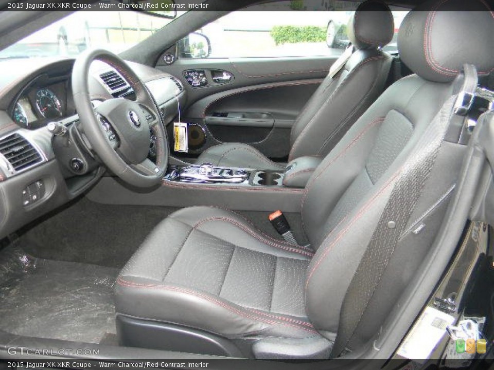 Warm Charcoal/Red Contrast Interior Photo for the 2015 Jaguar XK XKR Coupe #96271275