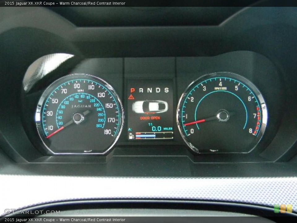 Warm Charcoal/Red Contrast Interior Gauges for the 2015 Jaguar XK XKR Coupe #96271623