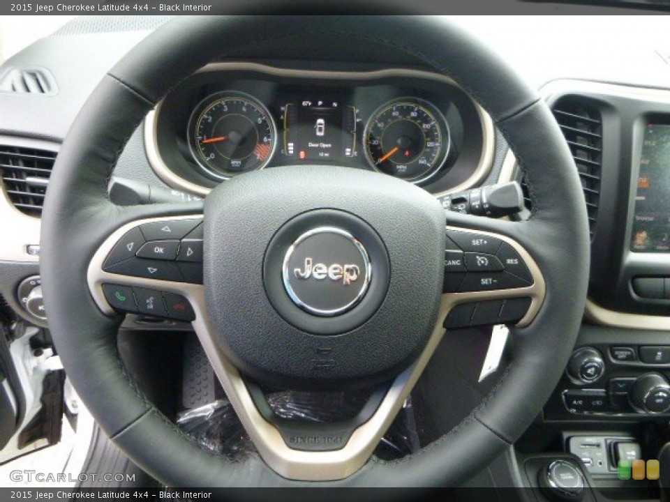 Black Interior Steering Wheel for the 2015 Jeep Cherokee Latitude 4x4 #96284301