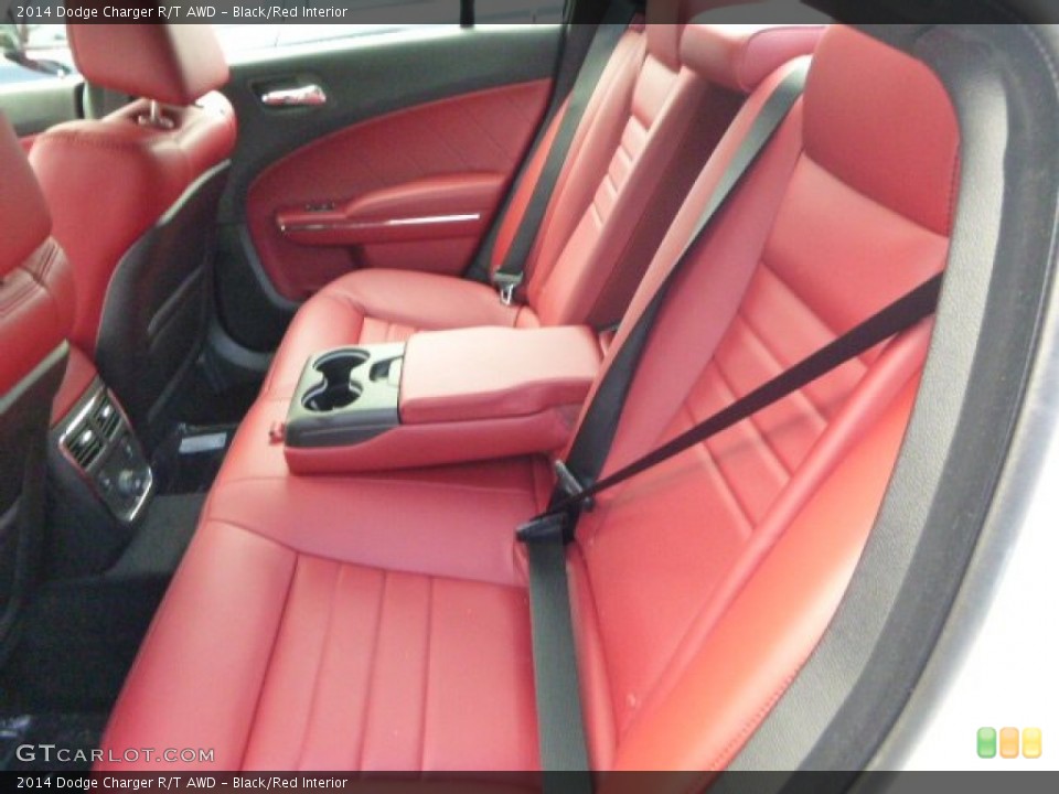 Black/Red Interior Rear Seat for the 2014 Dodge Charger R/T AWD #96286056