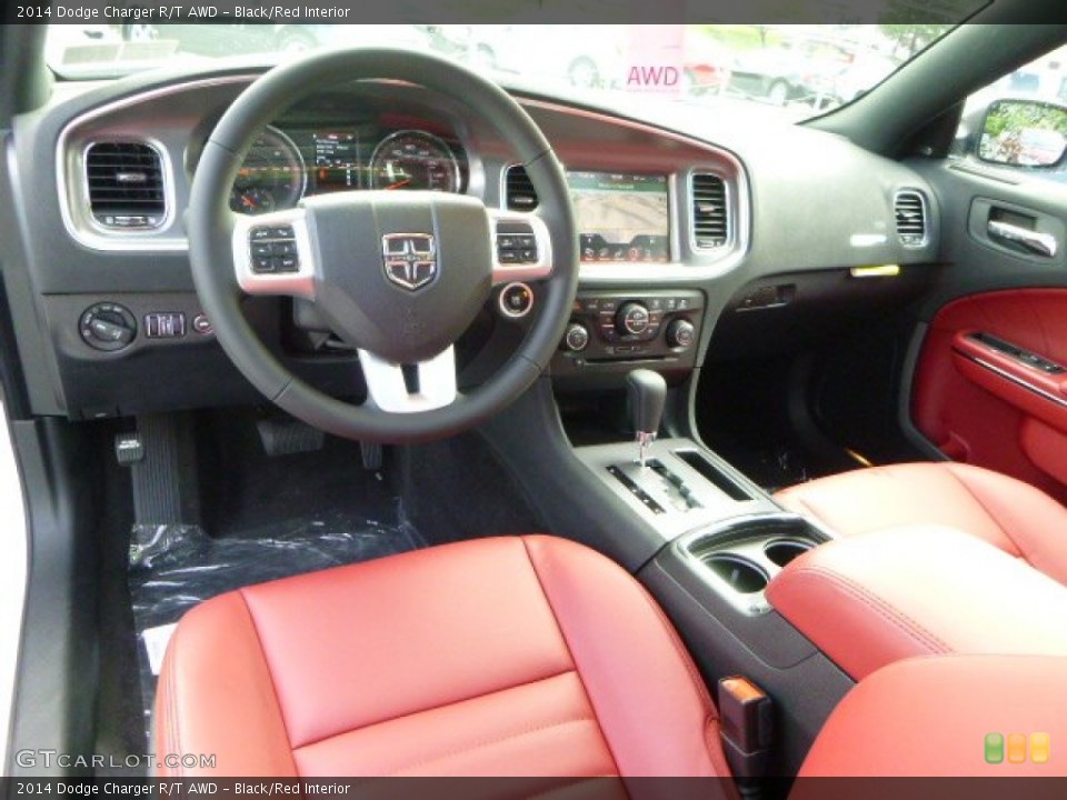 Black/Red Interior Prime Interior for the 2014 Dodge Charger R/T AWD #96286065