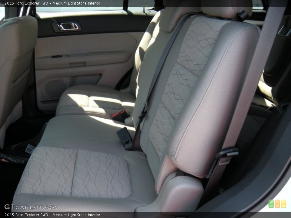 Medium Light Stone Interior Rear Seat for the 2015 Ford Explorer FWD #96287103