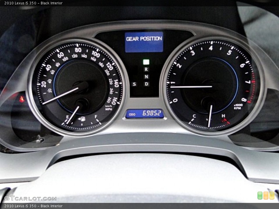 Black Interior Gauges for the 2010 Lexus IS 350 #96288585
