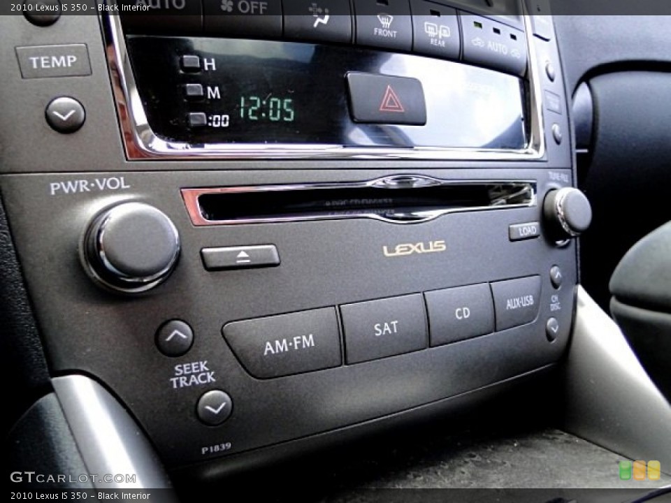 Black Interior Controls for the 2010 Lexus IS 350 #96288630