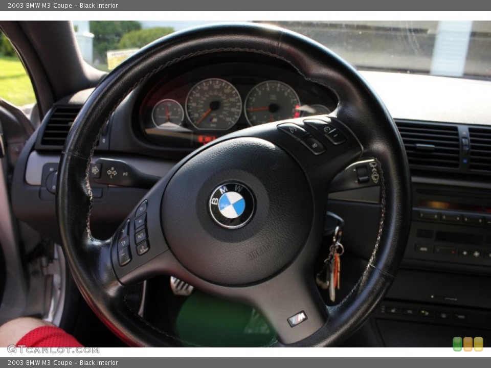 Black Interior Steering Wheel for the 2003 BMW M3 Coupe #96291058