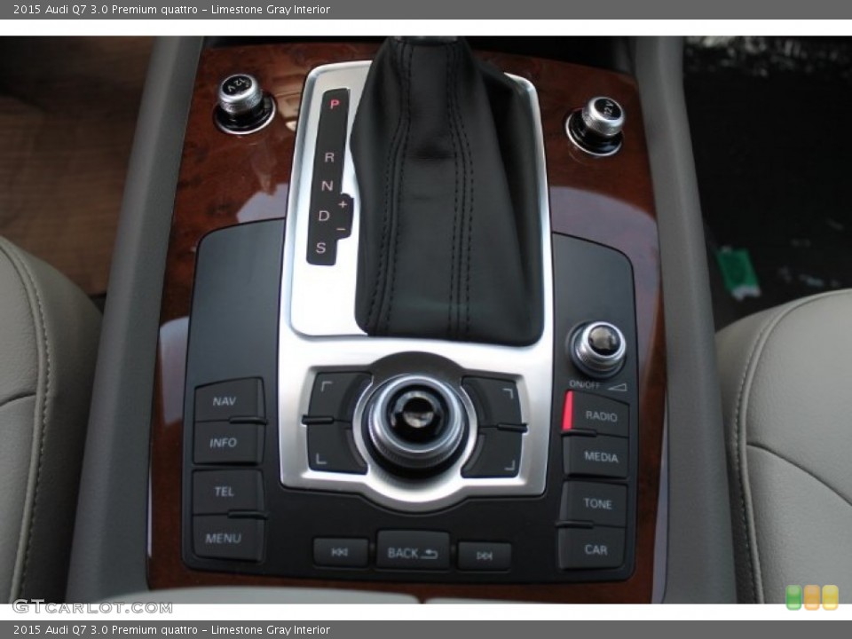 Limestone Gray Interior Controls for the 2015 Audi Q7 3.0 Premium quattro #96292308
