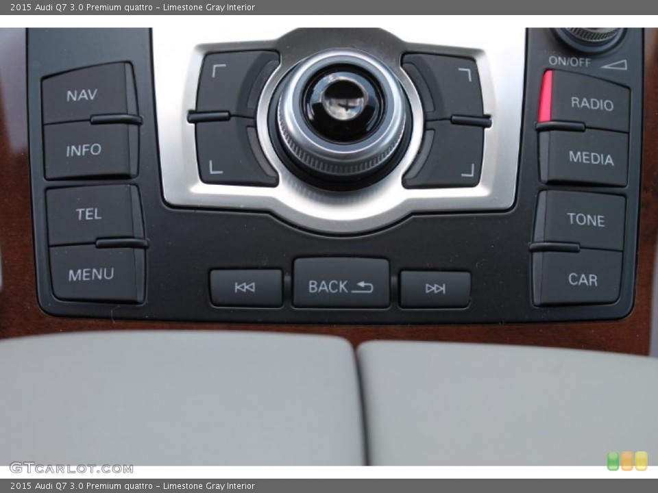 Limestone Gray Interior Controls for the 2015 Audi Q7 3.0 Premium quattro #96292326