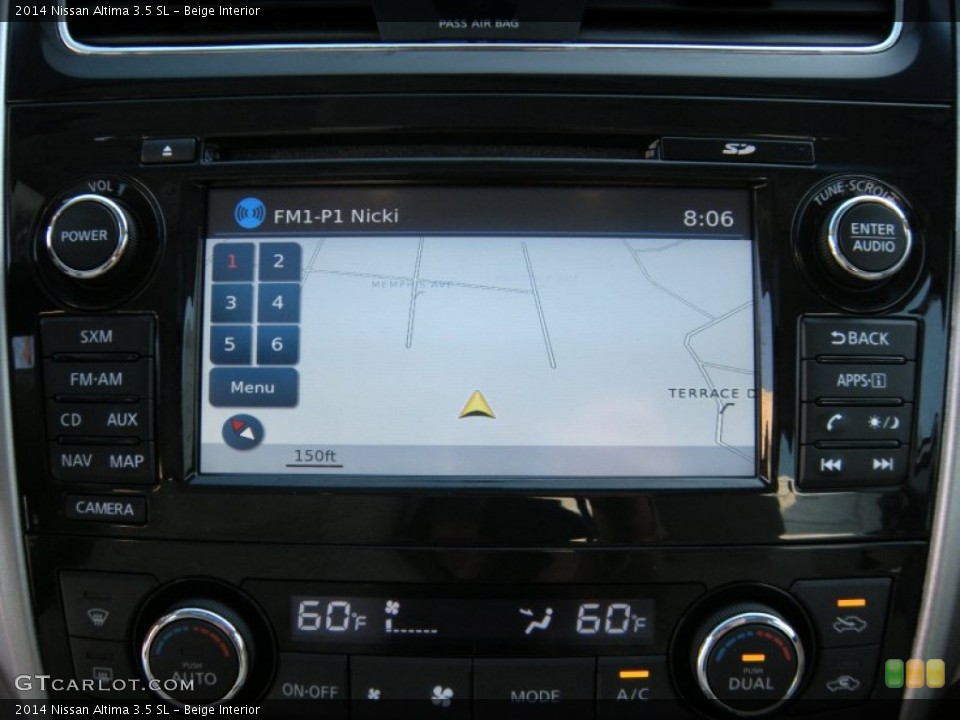 Beige Interior Navigation for the 2014 Nissan Altima 3.5 SL #96293094