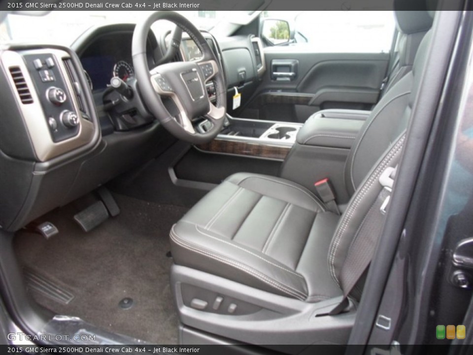 Jet Black Interior Front Seat for the 2015 GMC Sierra 2500HD Denali Crew Cab 4x4 #96318546