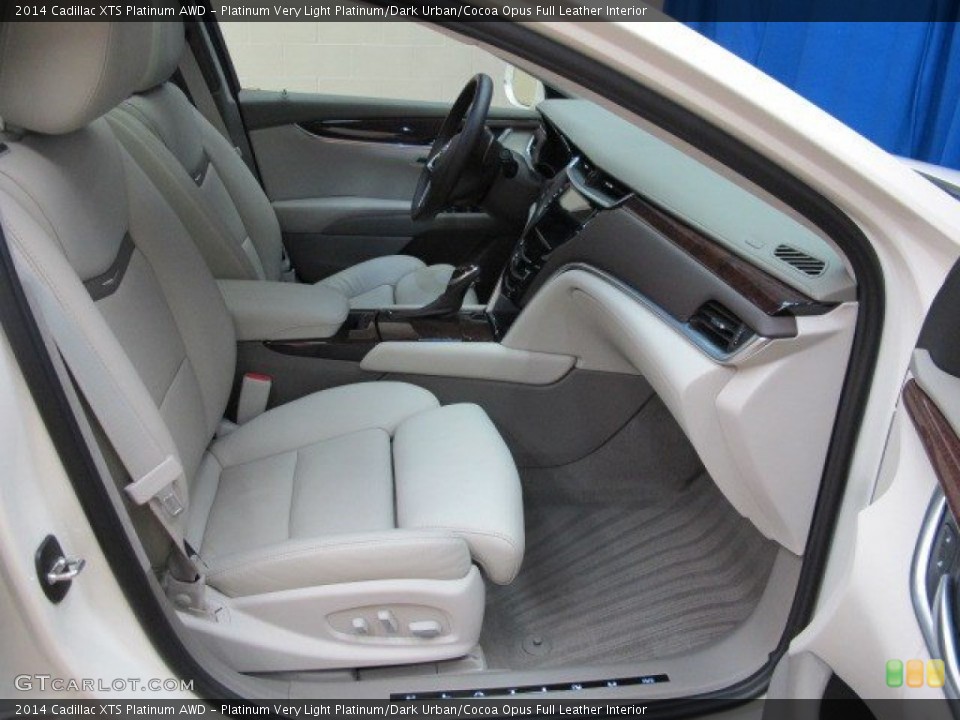 Platinum Very Light Platinum/Dark Urban/Cocoa Opus Full Leather Interior Front Seat for the 2014 Cadillac XTS Platinum AWD #96325389