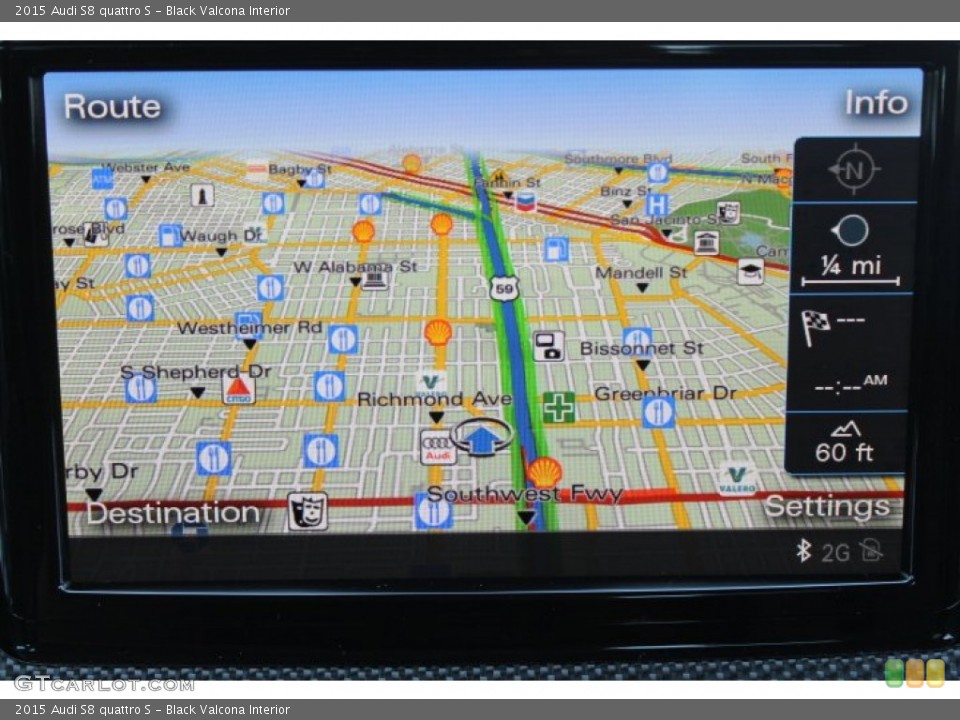 Black Valcona Interior Navigation for the 2015 Audi S8 quattro S #96330495