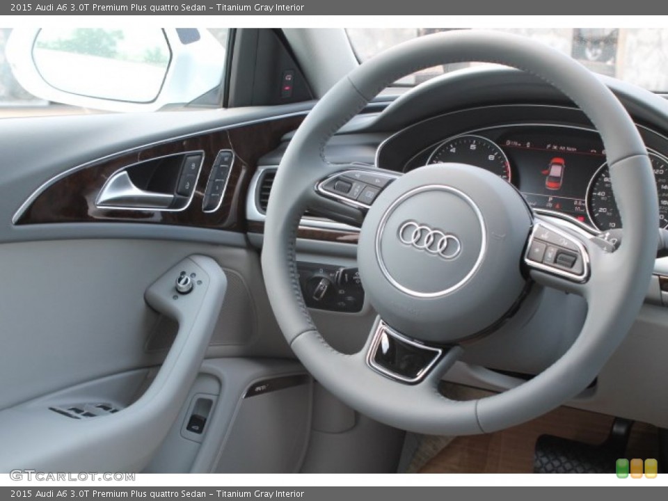 Titanium Gray Interior Steering Wheel for the 2015 Audi A6 3.0T Premium Plus quattro Sedan #96331233