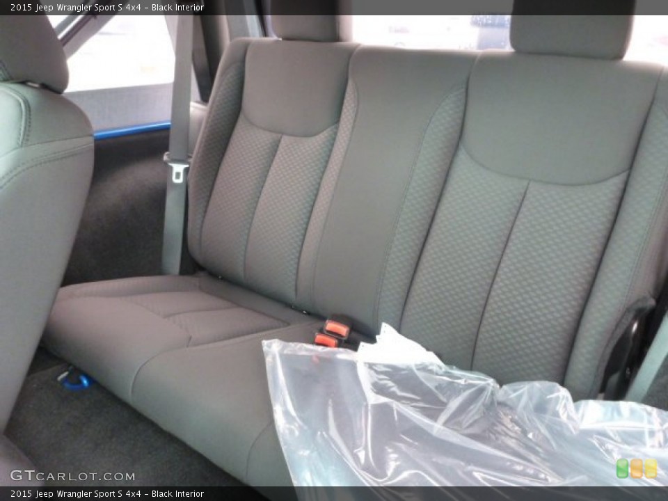 Black Interior Rear Seat for the 2015 Jeep Wrangler Sport S 4x4 #96340697