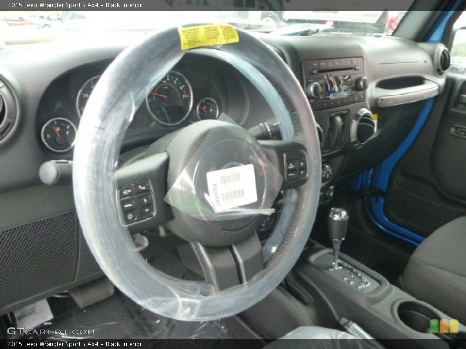 Black Interior Dashboard for the 2015 Jeep Wrangler Sport S 4x4 #96340721
