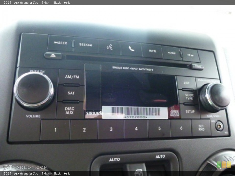 Black Interior Audio System for the 2015 Jeep Wrangler Sport S 4x4 #96340868