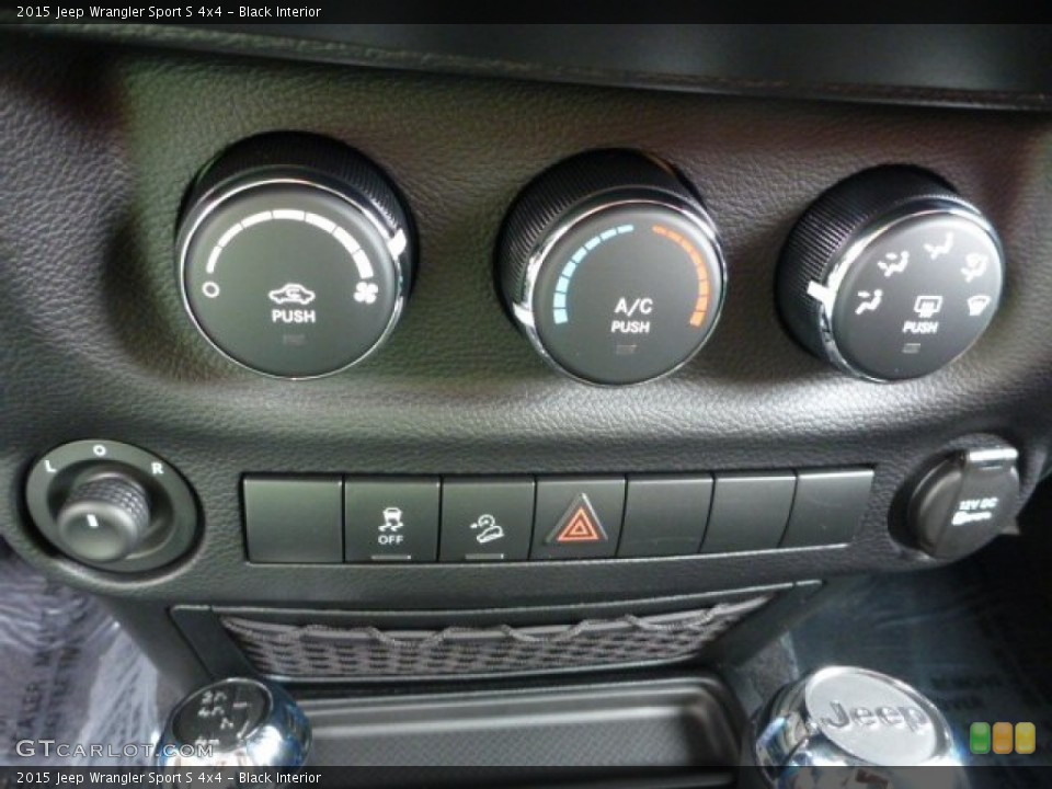 Black Interior Controls for the 2015 Jeep Wrangler Sport S 4x4 #96340892