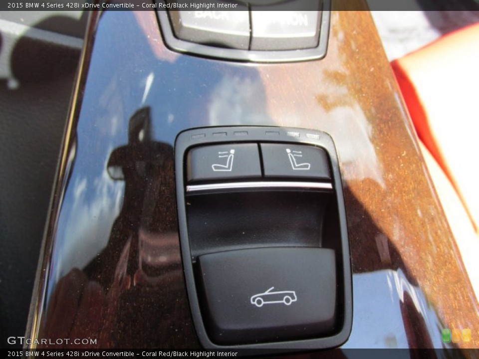 Coral Red/Black Highlight Interior Controls for the 2015 BMW 4 Series 428i xDrive Convertible #96341633