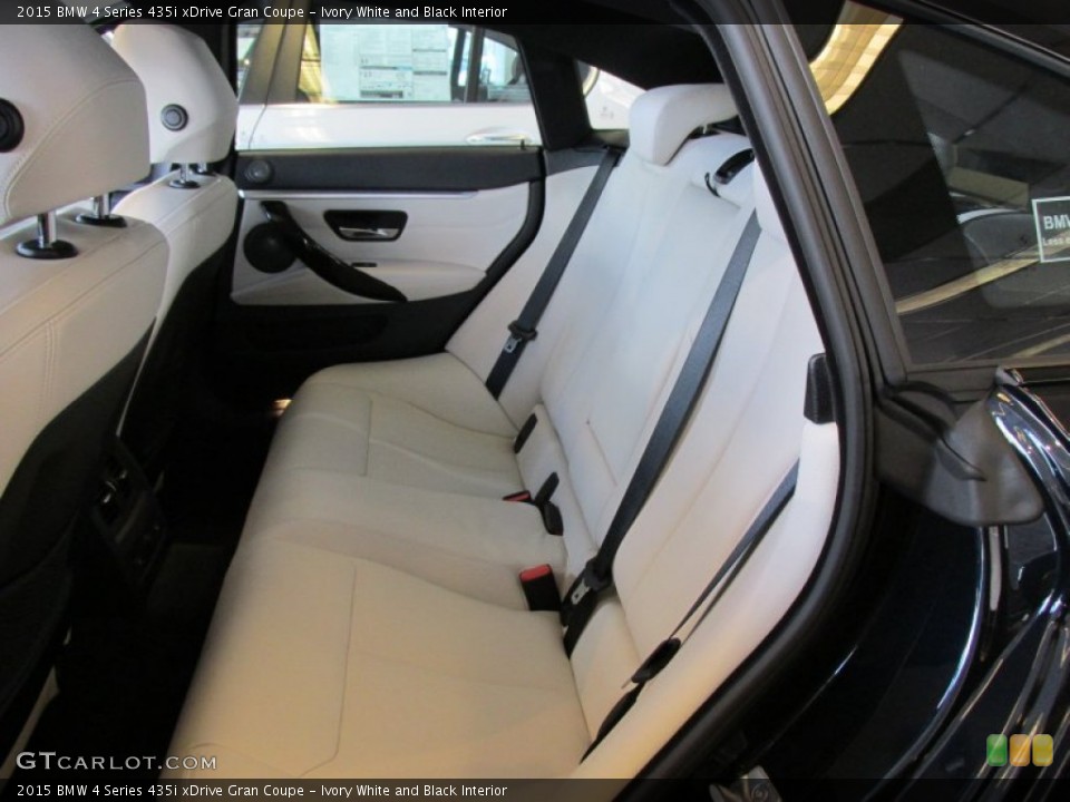 Ivory White and Black Interior Rear Seat for the 2015 BMW 4 Series 435i xDrive Gran Coupe #96341951