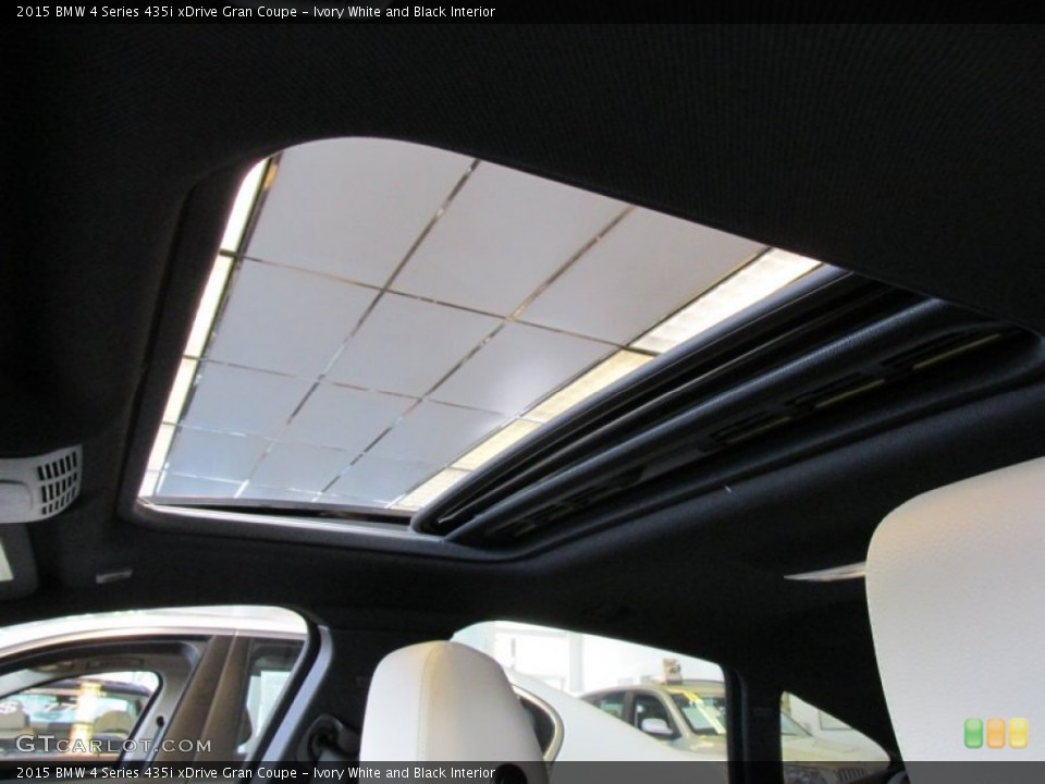 Ivory White and Black Interior Sunroof for the 2015 BMW 4 Series 435i xDrive Gran Coupe #96341978